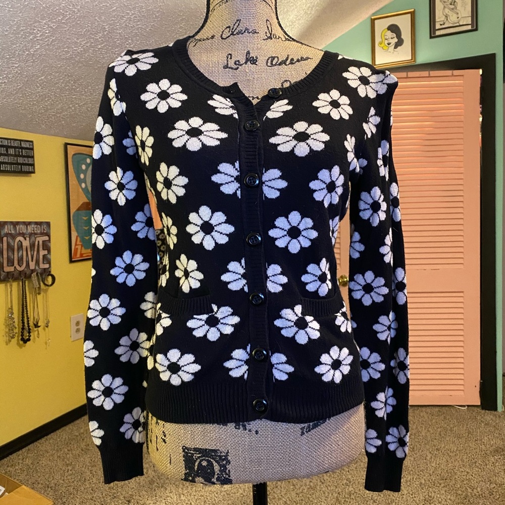 Black Floral Sweater